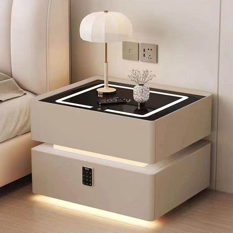 卧室悬浮智能床头柜全实木无线充电带密码锁房间床边柜感应灯柜,电子元器件市场,其它元器件,淘宝优惠券,粉丝福利购,淘宝优惠卷