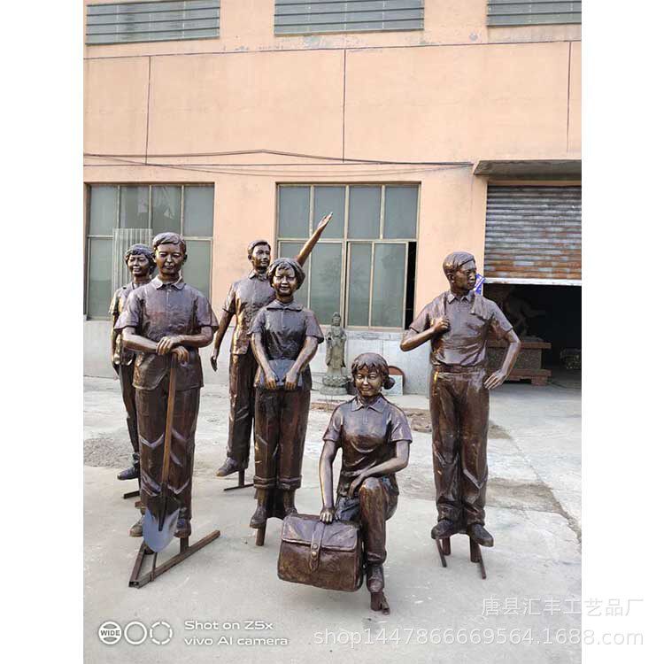 城市雕塑街边民俗人物铜雕塑欧式黑古铜色举重人物园林雕塑摆件