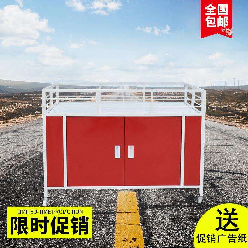 超市促销车折叠摆摊小推车地推车带轮可移动花车车促销台货架