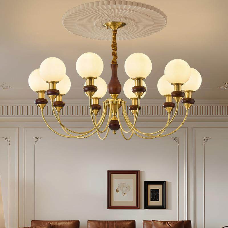 中古风全铜实木客厅吊顶复古百搭酒店主厅吊灯美式简约中山灯具,3C数码配件,USB灯,淘宝优惠券,粉丝福利购,淘宝优惠卷