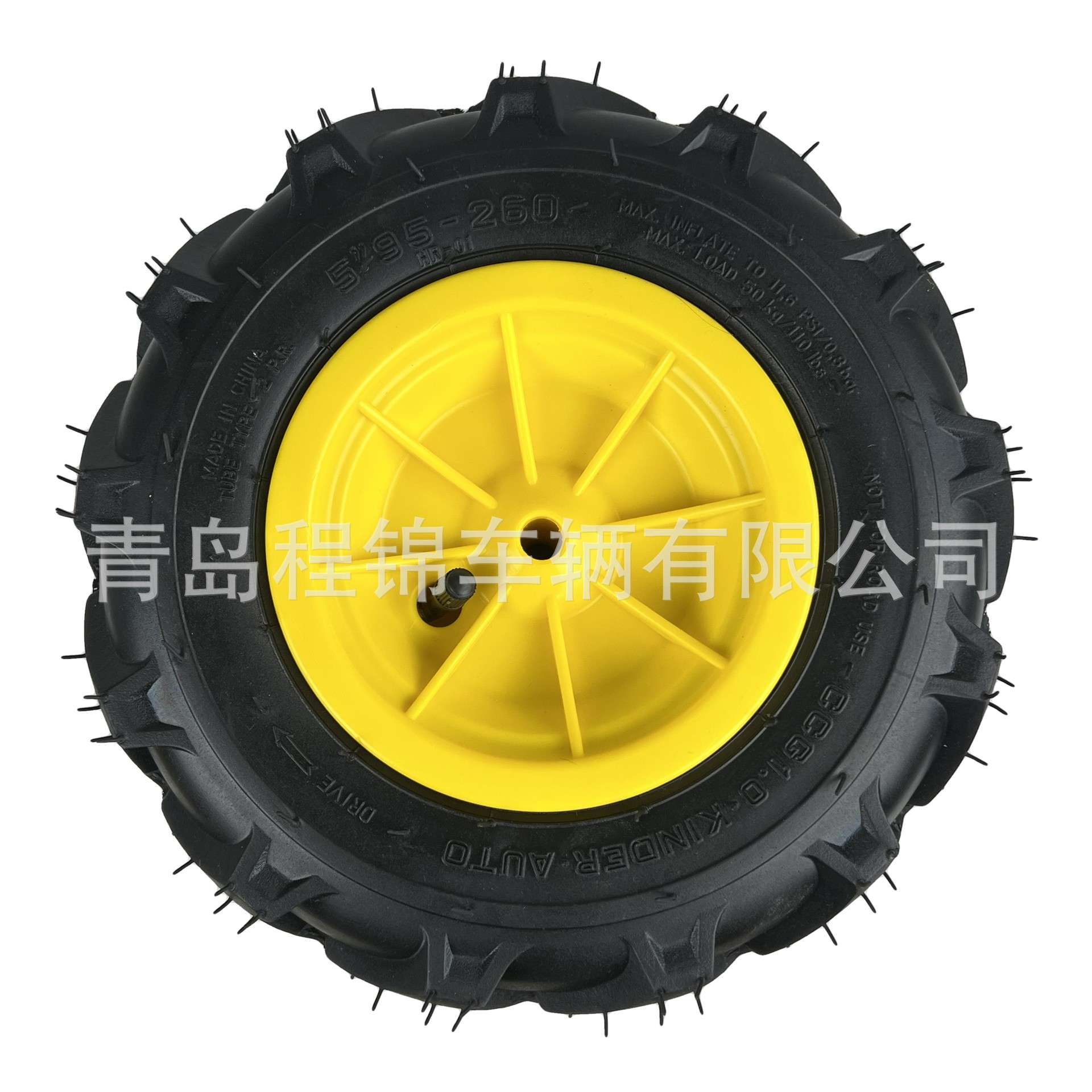 塑料轮毂真空胎人字花纹工具车电动童车用10寸3.50-4橡胶充气轮