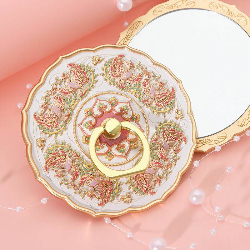 故宫文创镜子敦煌随身镜西安洛阳博物馆古风手持小镜子国风朱颜镜