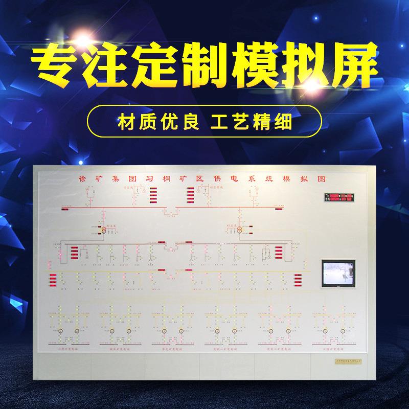 矿区模拟屏马赛克模电力控制拟盘变电所调度中心模拟图板