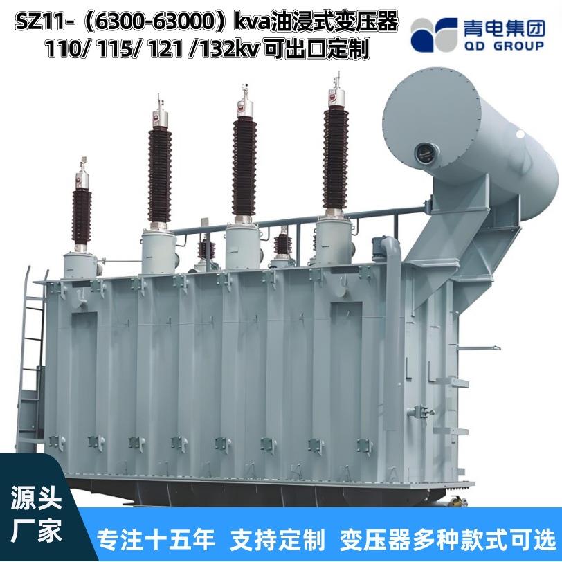 青电变压器厂 SZ20- 6300 25000 63000KVA/110kv油浸式主变压器