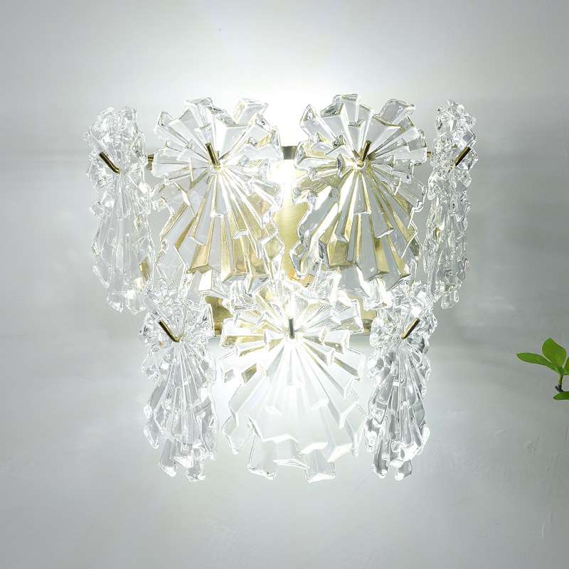简约LED水晶壁灯走廊过道床头水晶壁灯现代别墅高档卧室轻奢壁灯
