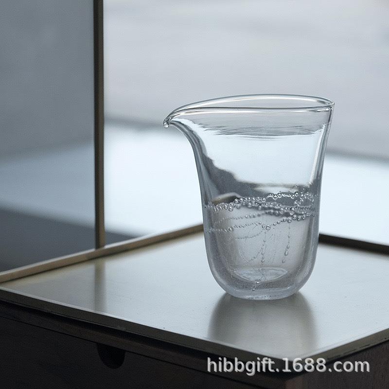 新品玻心璃语公杯微霭公道杯 玻璃茶具 分茶器简约日系