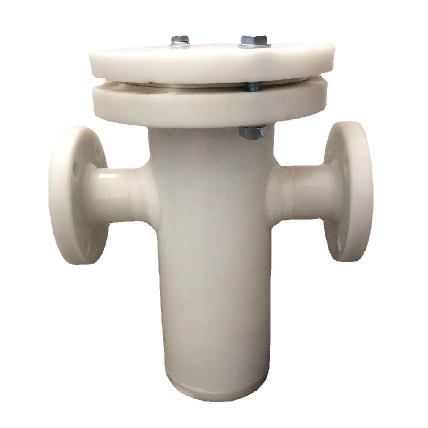 PP篮式过滤器 PP提篮式过滤器 DN50 DN100聚丙烯塑胶过滤器