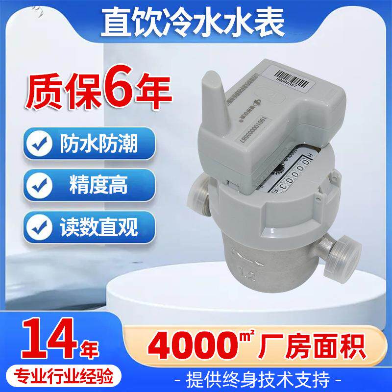 贝立欧立式304不锈钢远传直饮水水表憎水家用活塞式仪表智能水控