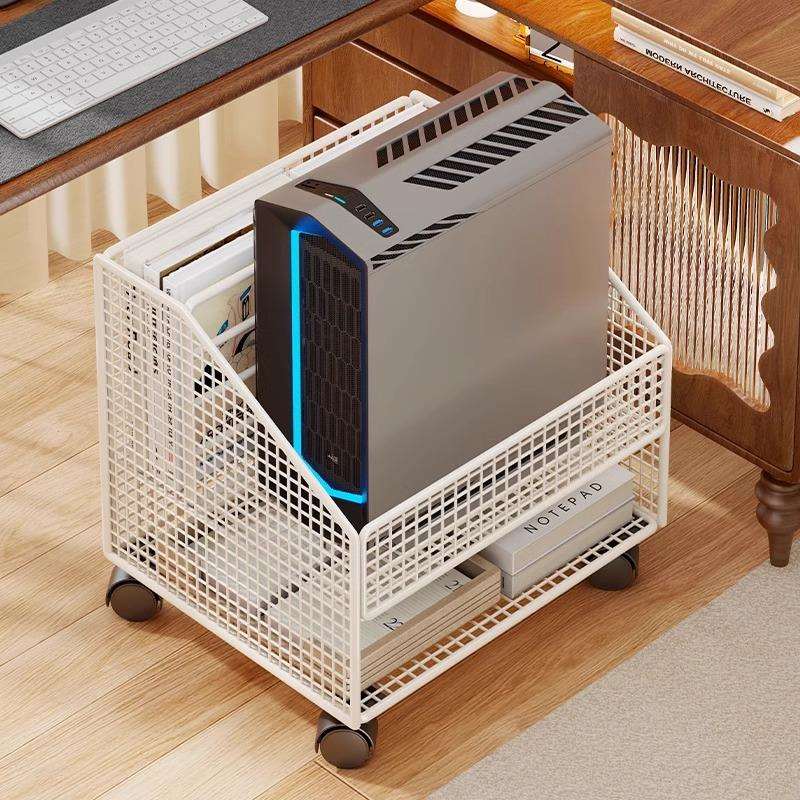 台式电脑主机托架可移动机箱底座托盘家用办公室通用置物架子
