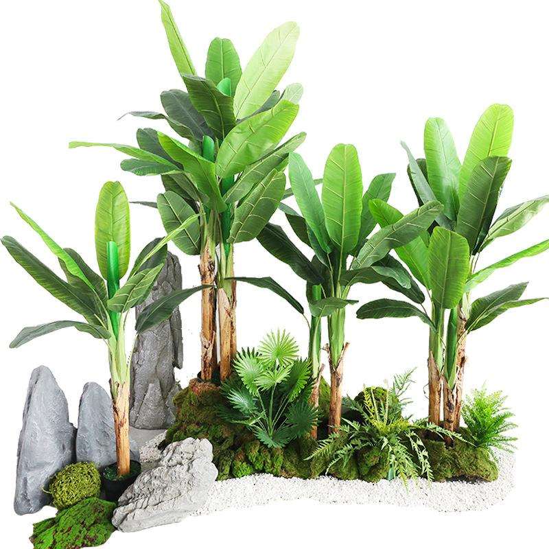 新款大型仿真大叶芭蕉树装饰仿生绿植室内造景观高端植物假树摆件