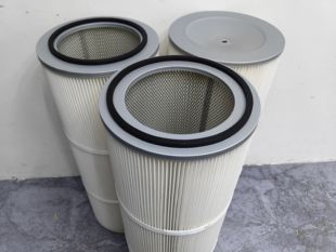 工业除尘滤芯喷砂抛丸机聚脂钎维覆膜粉尘过滤