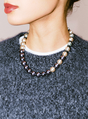 莫兰迪格雷色系项链女