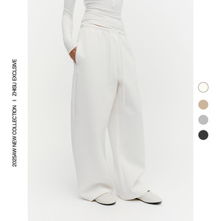 女 防透宽松直筒阔腿莫代尔凉感卫裤 之塑美式 松弛感休闲裤
