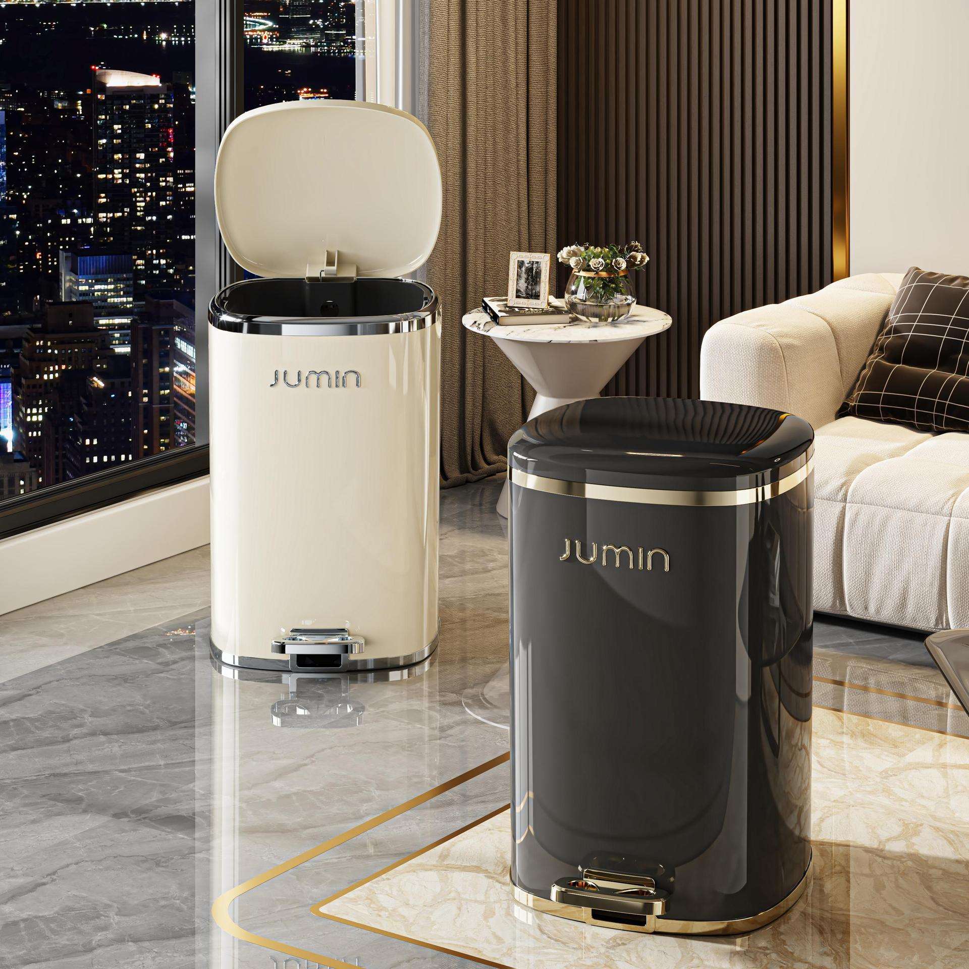 2024新款客厅卫生间厕所厨房脚踏带盖大号垃圾桶垃圾桶高颜值家用