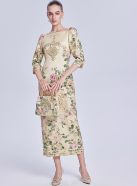 Lillo Lilly奢品高定 意大利Ruffo Coli真丝提花名媛小羊皮女方包