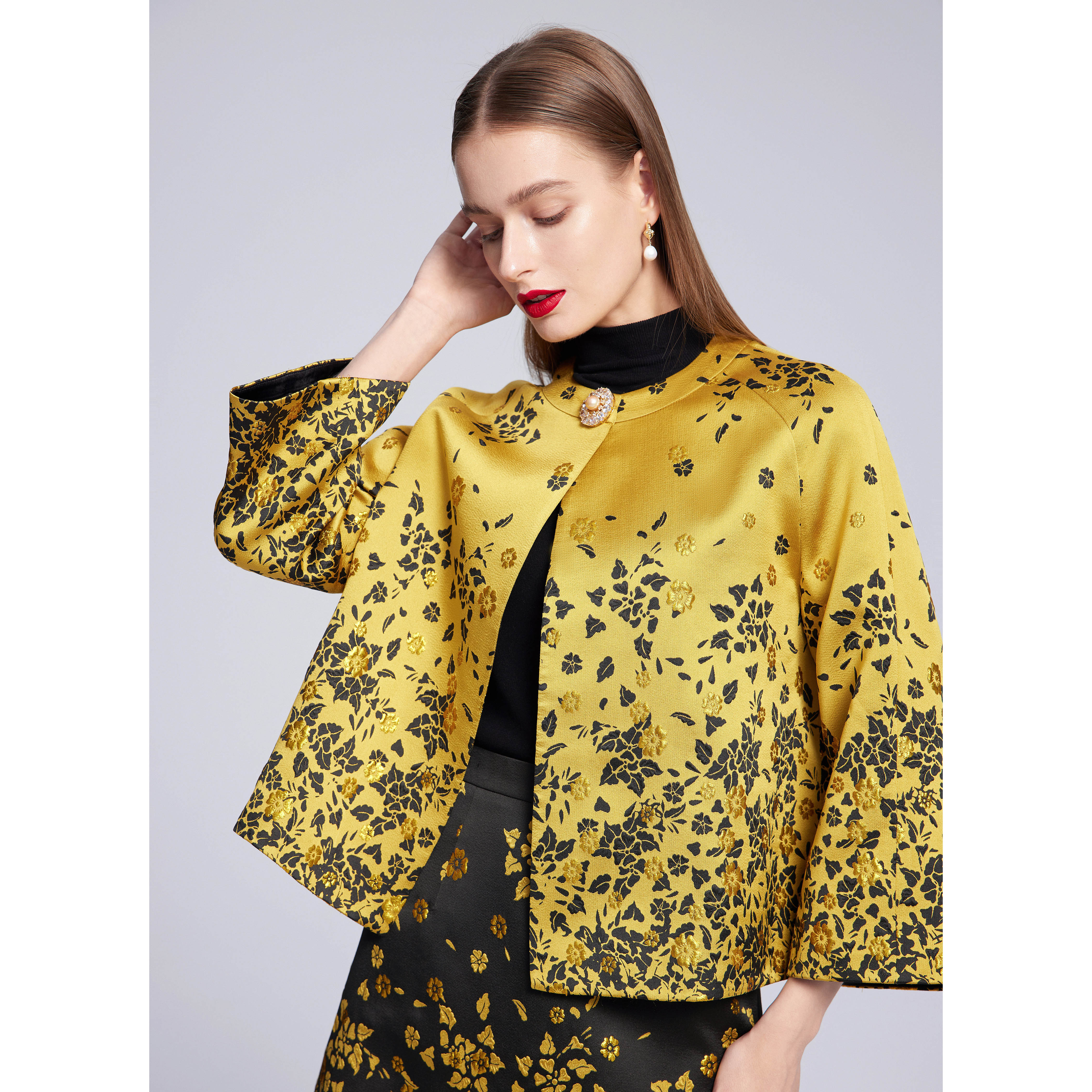 Lillo Lilly奢品高定意大利TGM真丝提花高端西装名媛职业半裙套装