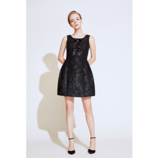 Lillo Lilly奢品高定意大利TGM真丝提花宫廷名媛风连衣裙定制