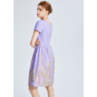 Coli宫廷风真丝提花连衣裙 意大利Ruffo Lillo Lilly奢品高定法式