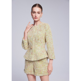 Lillo Lilly奢品高定宫廷名媛小香风日本羊毛花呢高端职业套装