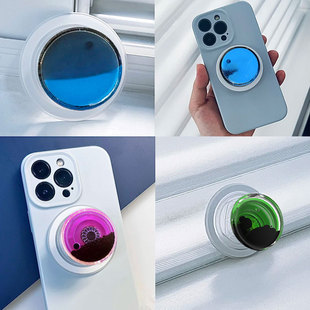 蓝眼泪夜光手机气囊支架油墨珠伸缩替换帽磁吸泡泡pps KUKU流沙