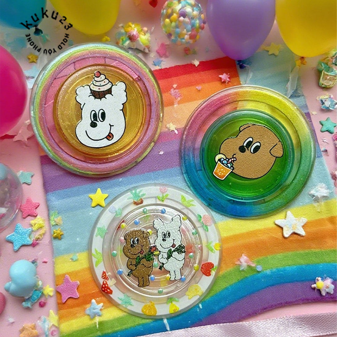 夏日友达号手机支架青柠小狗磁吸气囊啪嗒樱桃爆珠泡泡奚梦瑶同款