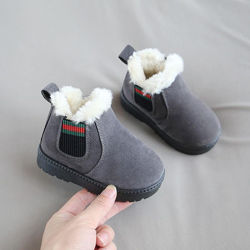 2022年冬季新款儿童雪地靴女防滑防水男童加绒婴儿鞋软底宝宝棉鞋