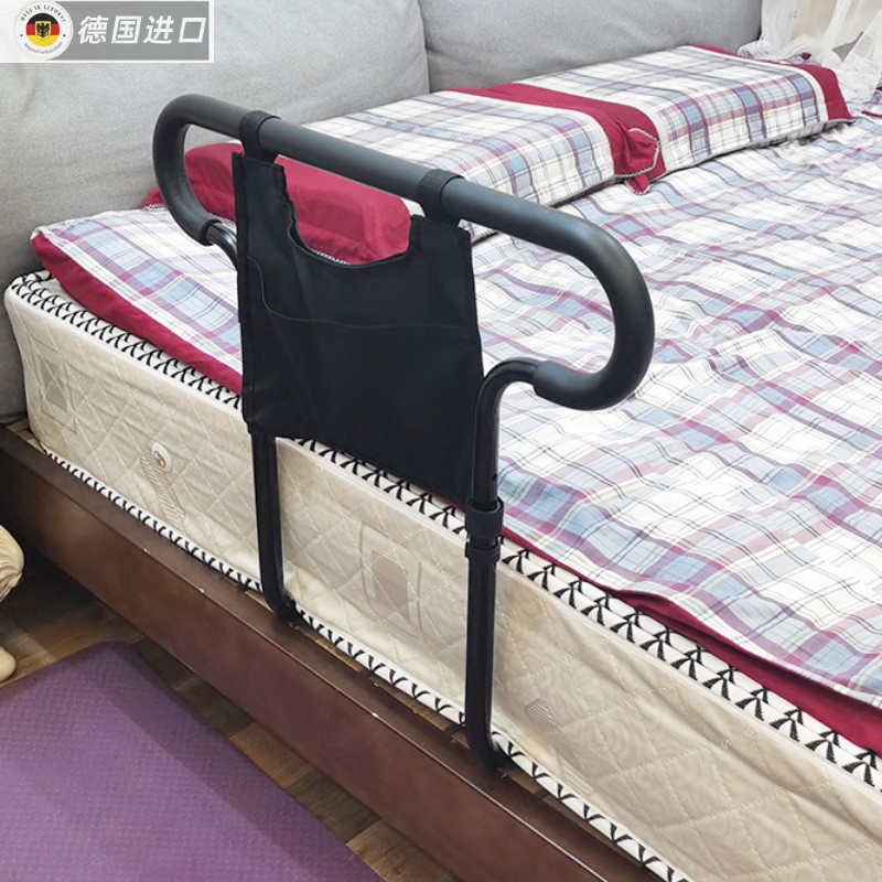 日本进口德国精工脉康铝合金黑色床边扶手老人起身助力辅助器扶手