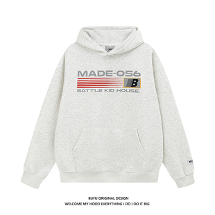 外套 帽衫 亿万少年BUFU国潮牌加绒连帽卫衣男女秋冬美式 重磅情侣款