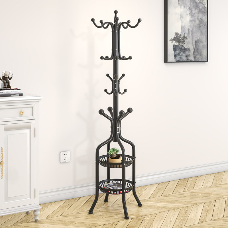 衣帽架落地卧室挂衣架简约现代立式网红挂包架子家用客厅衣服架子