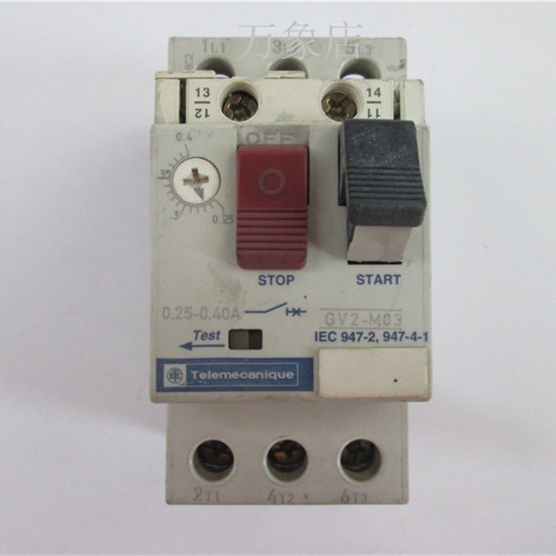 GV2M03C 电机保护断路器 0.25-0.4A马达保护开关GV2M-03C 实物拍