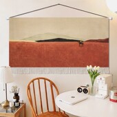 法式 抽象挂毯餐厅客厅简约装 饰背景布挂布高级感卧室床头布艺挂画