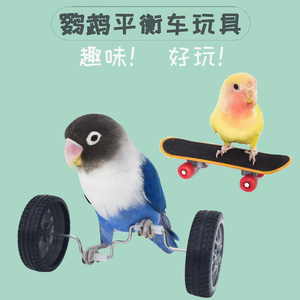 鹦鹉玩具平衡车解闷陪伴益智道具牡丹虎皮滑板车技能训练玄凤鸟用