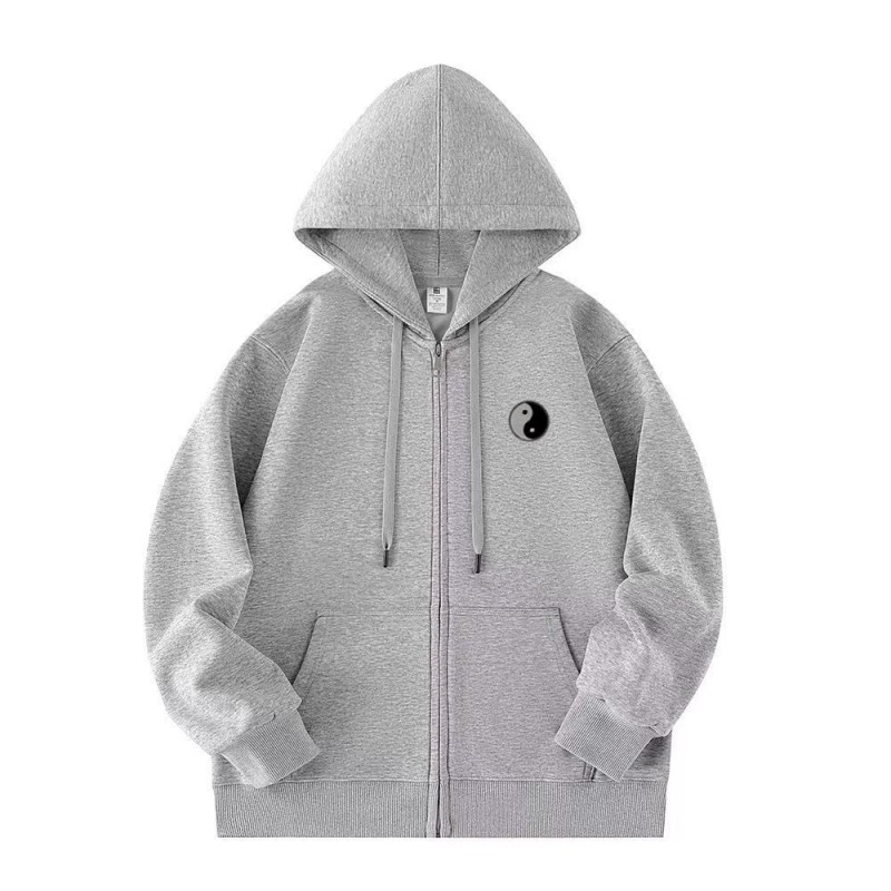 春太极八卦中国风武术功夫拉链开衫卫衣男女刺绣款带帽子连帽外套