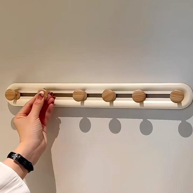 门后挂钩排钩墙壁挂墙上承重免打孔厨房粘钩黏贴衣服钩子铜