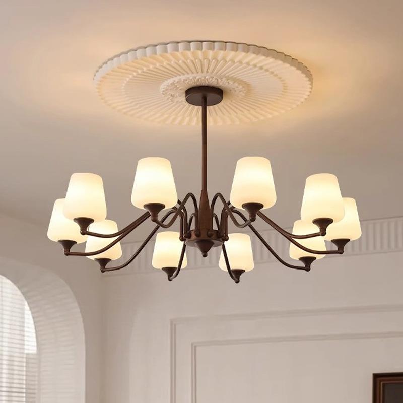 美式复古客厅吊灯2024新款法式中古客厅主灯餐厅卧室吊灯中山灯具