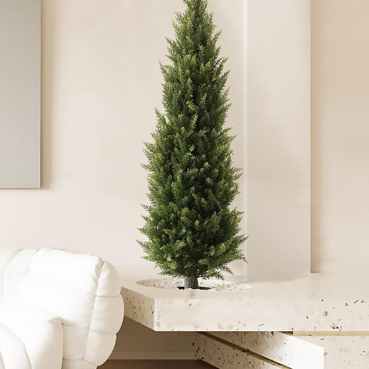 米兰树仿真绿植球形植物假植物盆景室内商场酒店隔断装饰