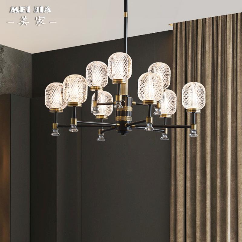 后现代北欧全铜客厅吊灯简约大气家用餐厅卧室2021新款轻奢吊灯具