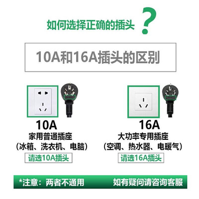 之神子(SH2NZH平ZI)电源线带插头16AE50v延长线三插3芯4I方加长