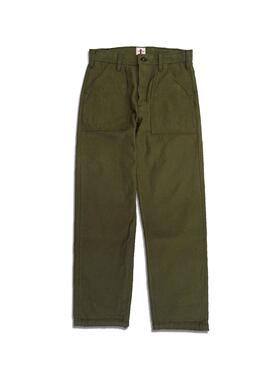 日本SAMURAI JEANS武士SJ52BP 15oz橄榄绿牛仔baker休闲长裤
