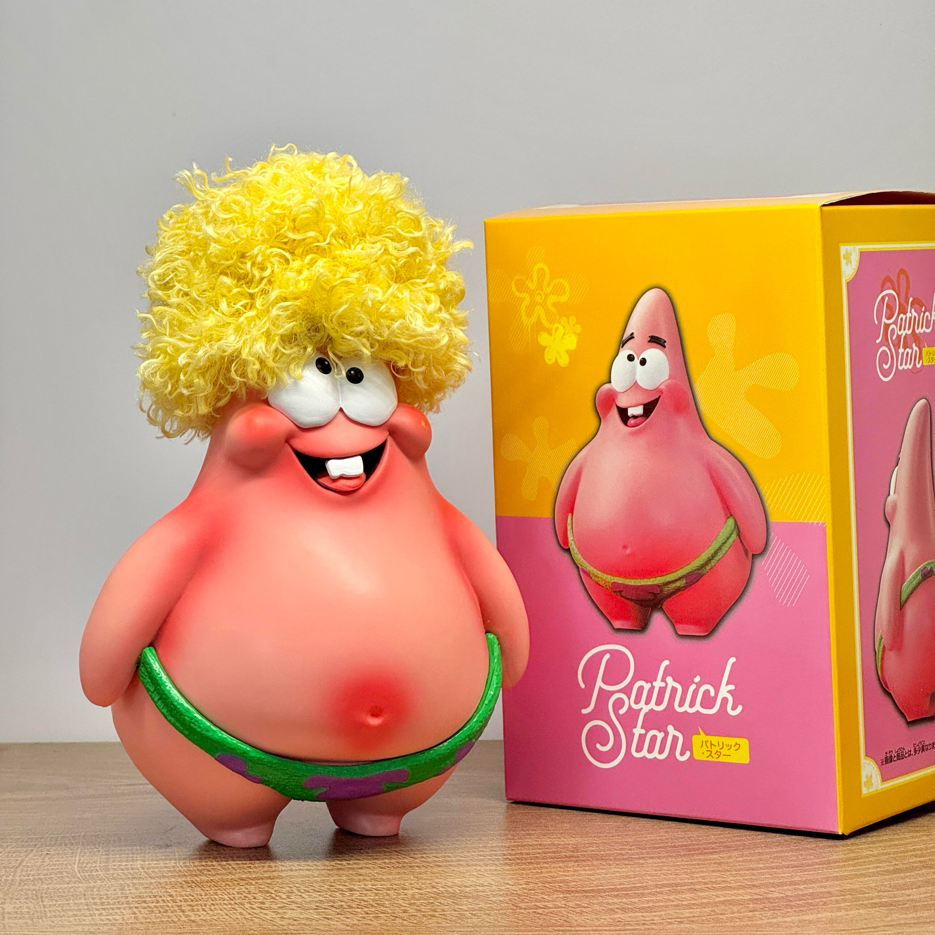 爆炸头派大星手办创意卡通桌面摆件可爱车载装饰品圣诞礼物送朋友,模玩/动漫/周边/娃圈三坑/桌游,手办/手办景品,淘宝优惠券,粉丝福利购,淘宝优惠卷