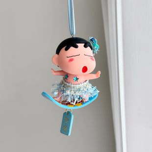 冲浪蜡笔小新汽车挂件创意卡通可爱车载装饰品摆件生日礼物送男生