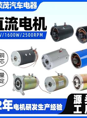 供应1.6W直流电机12V有刷直流电机2500转双接线柱液压油泵电机