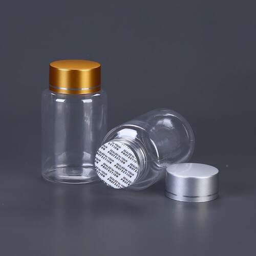 货50ml10分毫升透明塑现料瓶p0et胶囊瓶液体固体装瓶GCQ金盖银盖