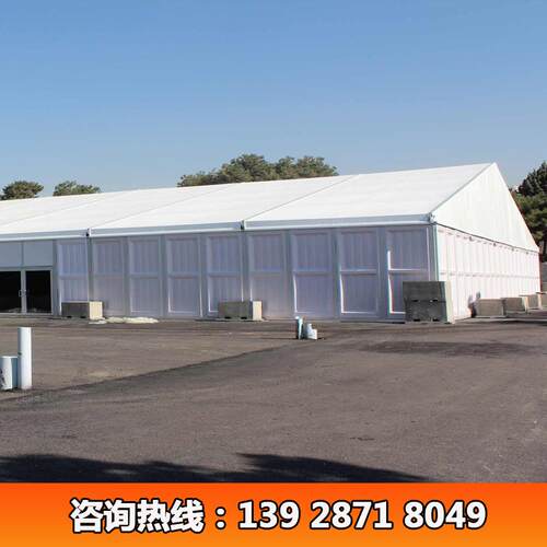户外仓储帐篷B 40米跨度库篷房 S硬体墙 彩钢仓岩棉板墙A787体包