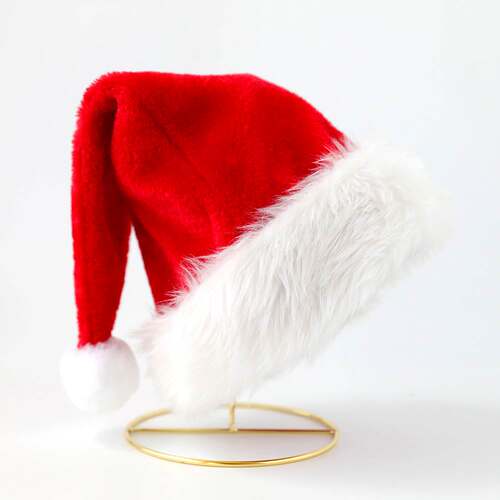 Christmas hat, children's short plush hat, long plush ha