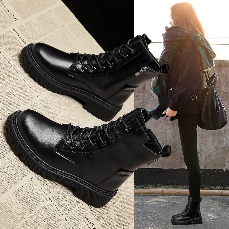 Martin Boots Women's Autumn New Boots Thick soled Shoes鞋子