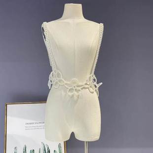 时尚雅妮韩版珍珠有花腰带女百搭胸珠装饰汉服腰链腰封少女配饰潮