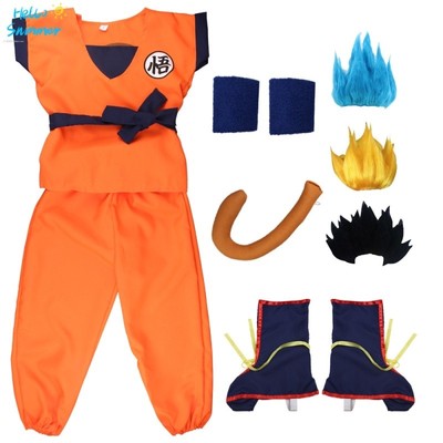 2023 Halloween Kids Men Suits Son Goku Cosplay Costume Anime