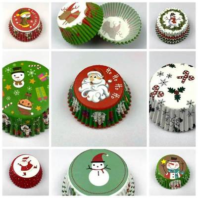 100x Valentine's Day cupcake paper cups Merry Christmas