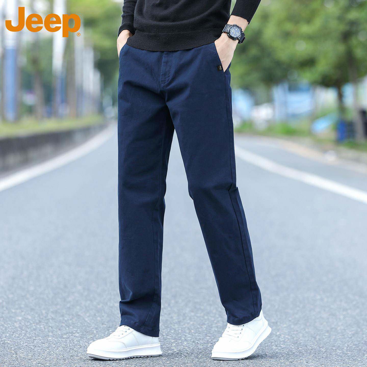 JEEP吉普休闲直筒裤男士秋季2026年新款轻商务宽松弹力长裤子男